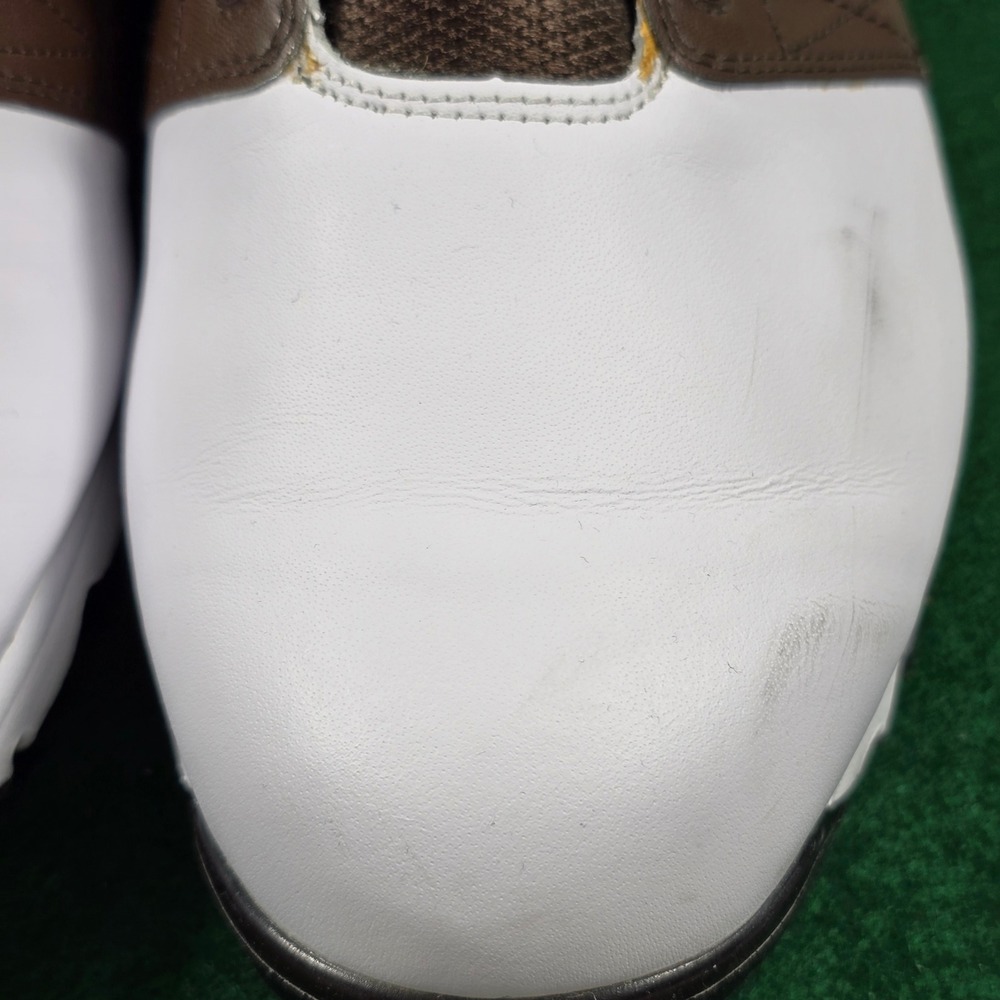 FootJoy White and Brown Athletic Golf Shoes - Picture 9 of 10